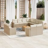 Maison Chic Seti vrtnega pohištva - Vrtna garnitura - Vrtni pohištvo set 12-delna z blazinami bež poli ratan, (21815257) | Shoptok.si