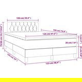 vidaXL Box spring postelja z vzmetnico temno rjava 120x190 cm blago, (21112146) | Shoptok.si