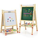  Dječji drveni stalak za crtanje, slikanje; kreativna tabla 3 u 1 | shoptok.hr