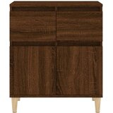  Komoda rjav hrast 60x35x70 cm inženirski les | Shoptok.si