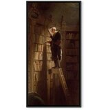  Slika - Carl Spitzweg – The Bookworm 40x80 U crnom drvenom okviru | shoptok.hr