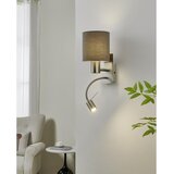 Eglo Pasteri zidna/2, e27, led 3,5w, nikl-mat, siva | shoptok.hr