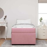  Konstrukcija postelje z vzmetnico Roza 90 x 190 cm blago, (5000124098) | Shoptok.si