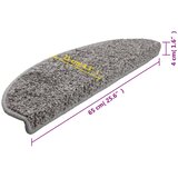  Prostirke za stepenice 15 kom 65x21x4 cm sive poluokrugle velike | shoptok.hr