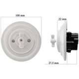  Reblig - Porcelanska retro rotaciona prigušiva sa okvirom č. 1 bela | Eponuda.com
