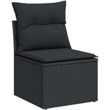  6-dijelni set vrtnih sofa s jastucima crni od poliratana | shoptok.hr