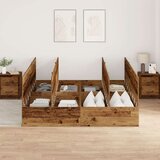  Krevetna Okvir za Pohranu Stari Drvo 200x200 cm | shoptok.hr