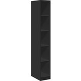 Furnova Garderobna omara črna 30x50x200 cm inženirski les, (21930086) | Shoptok.si