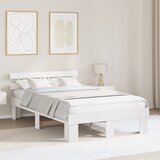 vidaXL Bijeli krevetni okvir s uznasom 120x200 cm od masivnog drva borovine | shoptok.hr