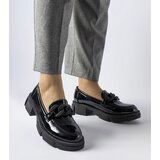 Gemre Black patent loafers with Suelli chain Cijene