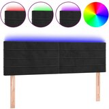  LED uzglavlje crno 144x5x78/88 cm baršunasto | shoptok.hr