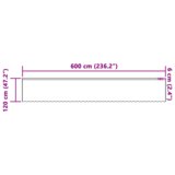  Čipkasta zavjesa sa zavjesama Cvjetni Bijela 600 x 120 cm Poliester | shoptok.hr