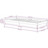  Okvir za krevet od masivnog drva bijeli 75 x 190 cm mali | shoptok.hr