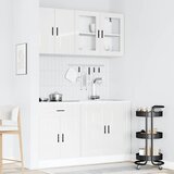  Set kuhinjskih ormarića od 4 dijela "Porto" od visokosjajnog bijelog inženjerskog drva | shoptok.hr