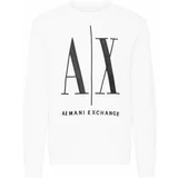 Armani_Exchange Sweater majica crna / bijela