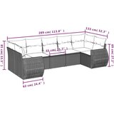  7-dijelni set vrtnih sofa sivi od poliratana | shoptok.hr