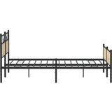 Metalni okvir kreveta bez madraca boja hrasta sonome 200x200 cm | shoptok.hr