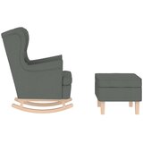  Stolica za ljuljanje s osloncem za noge od tkanine tamnosiva | shoptok.hr