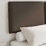 vidaXL Posteljni okvir z oblazinjenim vzglavjem Taupe 120 x 200 cm | Shoptok.si