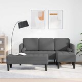  Set sofe s jastukom 2 pcs Tamno siva Poliester | shoptok.hr