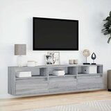 vidaXL Stenska TV omarica z LED lučkami siva sonoma 180x31x45 cm | Shoptok.si