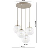 Brilagi Luster na sajli STELLA 4xE27/60W/230V bež/zlatna | Eponuda.com