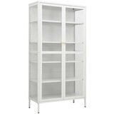 vidaXL Ormarić za izlaganje bijeli 90x40x180 cm čelik i kaljeno staklo | shoptok.hr
