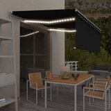 vidaXL Tenda na ručno uvlačenje s roletom LED 4 x 3 m antracit Cijene
