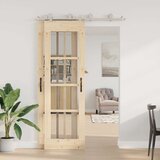 vidaXL Oprema za drsna vrata 183 cm nerjaveče jeklo srebrne barve | Shoptok.si