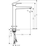Hansgrohe armatura za umivalnik 260 z zgornjim delom sifona Metropol (32512670) - črna mat | Shoptok.si