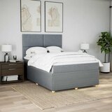  Krevet box spring s madracem svjetlosivi 140x200 cm od tkanine | shoptok.hr