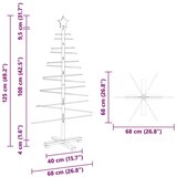 vidaXL Drveno božićno drvce s stalakom Smeđa 125 cm bambus | shoptok.hr