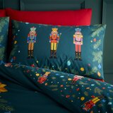 Catherine Lansfield Temno zelena podaljšana posteljnina za zakonsko posteljo 230x220 cm Nutcracker – | Shoptok.si