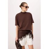 TRENDYOLMILLA Ženska majica TWOSS24TS00074, Braon | Eponuda.com
