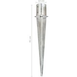 vidaXL talne konice 6 kosov srebrne 12x91 cm pocinkano jeklo | Shoptok.si