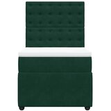 Box spring krevet s madracem tamnozeleni 80 x 200 cm baršunasti | shoptok.hr
