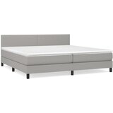  Krevet s oprugama i madracem svjetlosivi 200 x 200cm od tkanine | shoptok.hr