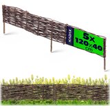 KADAX Vrtna palisadna ograja iz pletenega materiala, 120x40 cm, komplet 5 kosov, (5000358177) | Shoptok.si