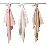 BabyOno Tetra pelene Muslin Cvijeće, boja breskve | shoptok.hr