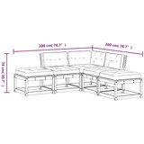  5-dijelni set vrtnih sofa s jastucima voštano smeđi od borovine | shoptok.hr