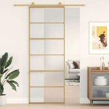  Drsna vrata zlata 76x205 cm mat ESG steklo in aluminij, (20983401) | Shoptok.si