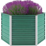 vidaXL Vrtna sadilica od pocinčanog čelika 129 x 129 x 77 cm zelena | shoptok.hr