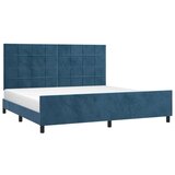  Za krevet s uzglavljem tamnoplavi 200x200 cm baršunasti | shoptok.hr