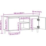 TV ormarić Artisan hrast 102x35x50 cm izrađeno drvo | shoptok.hr