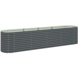 Furnova Visoka greda 400x80x81 cm pocinkano jeklo siva, (21922154) | Shoptok.si