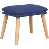  Stol za sproščanje s stolčkom za noge modro blago, (20821701) | Shoptok.si