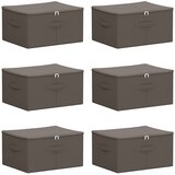  Kutija za spremanje 6 pcs Siva 43 x 34 x 23 cm Netkana tkanina | shoptok.hr