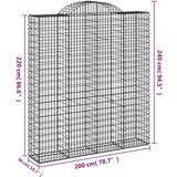 Lučne gabionske košare 5 kom 200x50x220/240cm pocinčano željezo | shoptok.hr