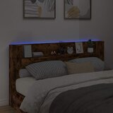  Uzglavlje S LED lampica Dimljeni hrast 200 x 16,5 x 103,5 cm | shoptok.hr