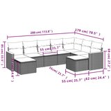  9-dijelni set vrtnih sofa s jastucima crni od poliratana | shoptok.hr